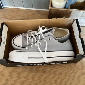 Gray Platform Converse